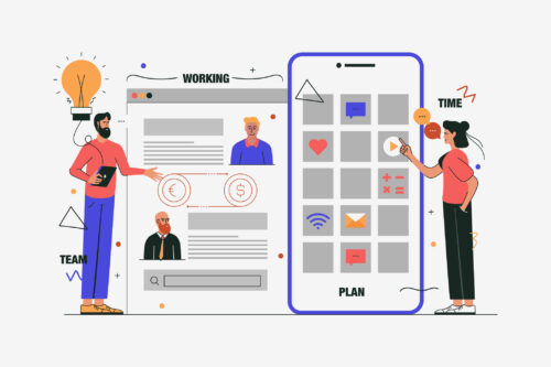 Event registration apps, picture of team working together