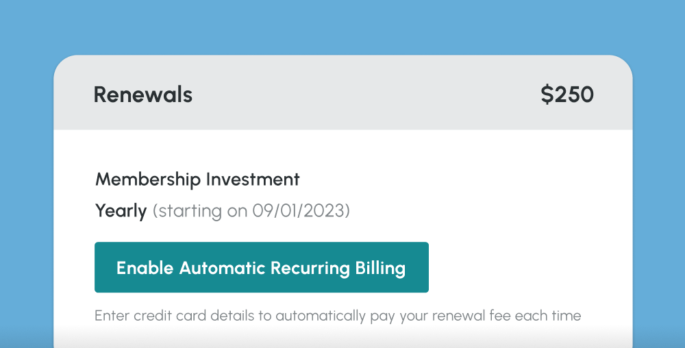 One-click or automated renewals